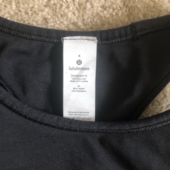 Lululemon Ebb to Train Sports Bra Black  Size 4  Medium Support, C/D Cup - Picture 4 of 8